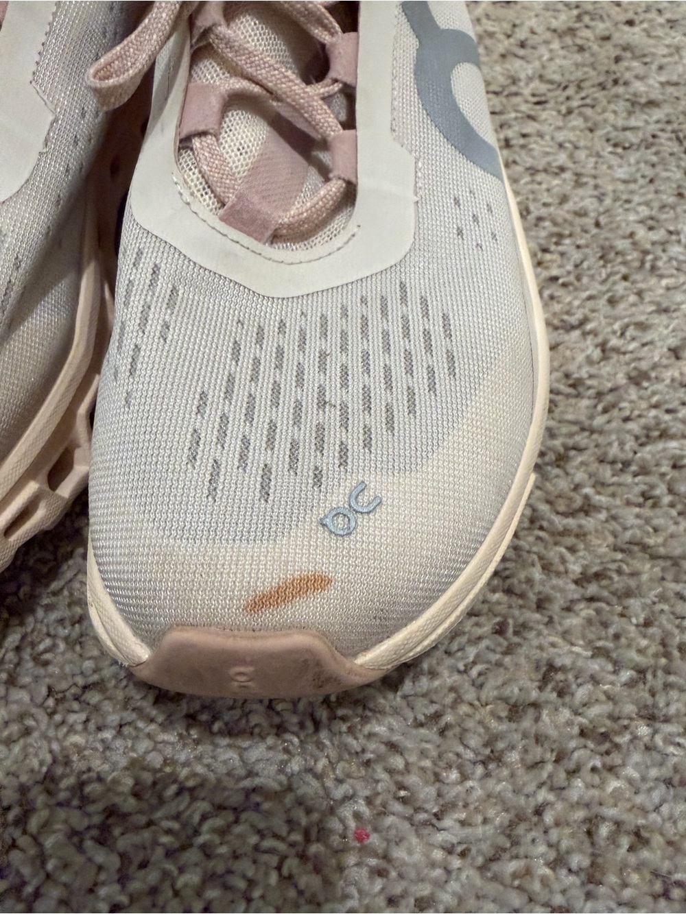 On Cloud Sneakers in Light Beige and Pink - Picture 5 of 6